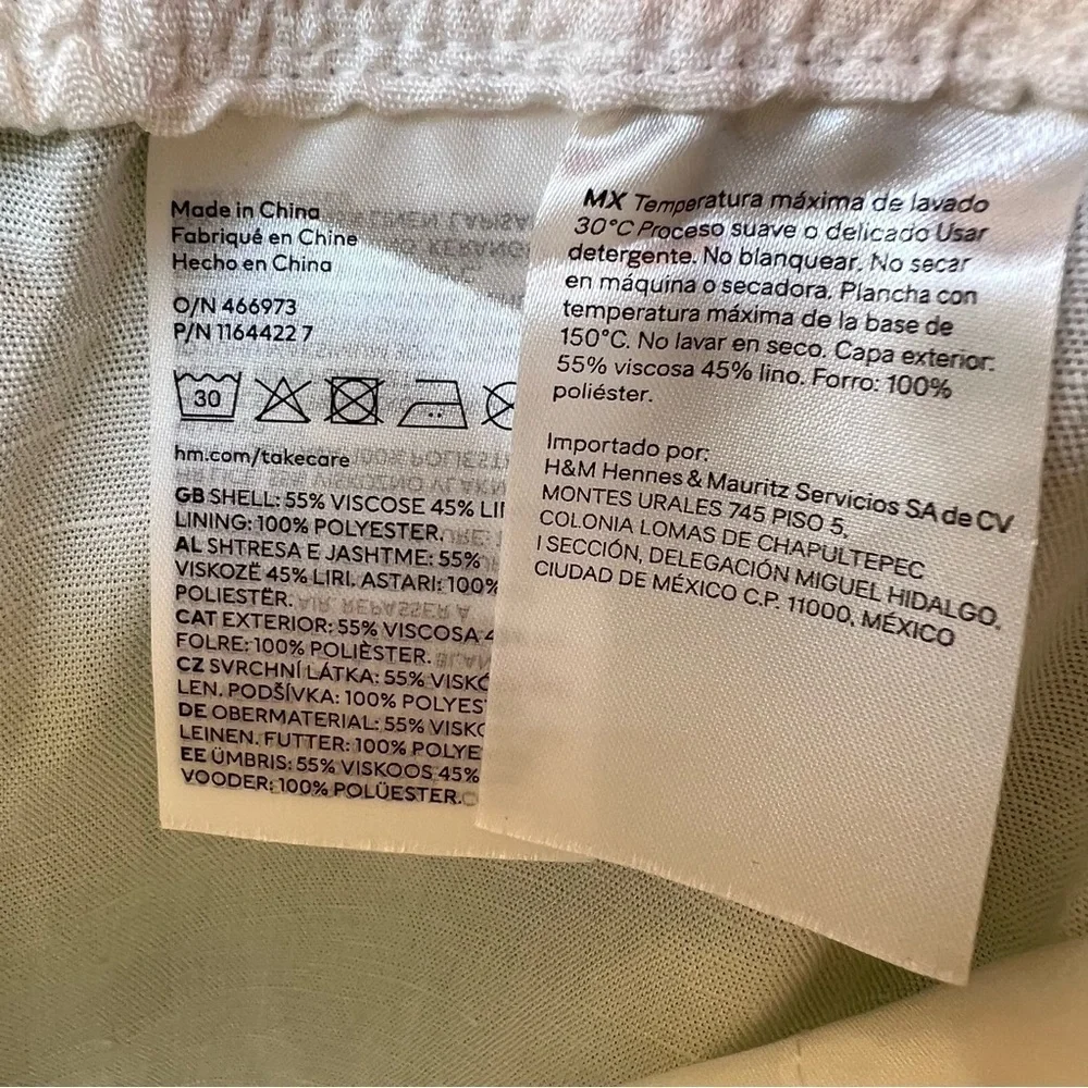LINEN WHITE BAGGY NEUTRAL TROUSERS SIZE 12 NWT
